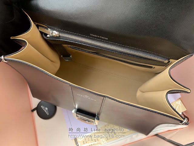 DELVAUX女包 Brillant手袋 德爾沃女手提包 Dv0028原版黑銀 比利時Delvaux單肩包  fcs1282